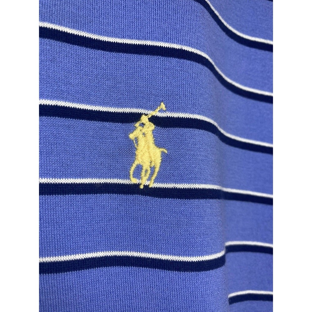 Polo Ralph Lauren Golf Fit Polo Shirt Mens XL Purple Striped Short Sleeve Pony - Picture 3 of 6